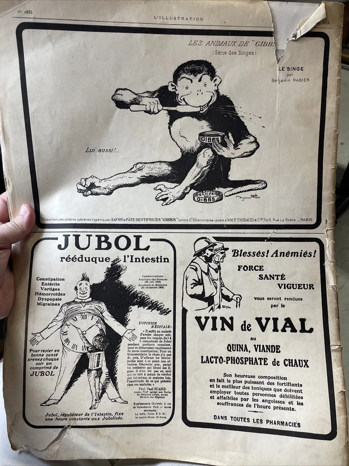 L'illustration Journal universel WWI World War 1 Aviation Cover Magazine Vintage Foto 4 de 4