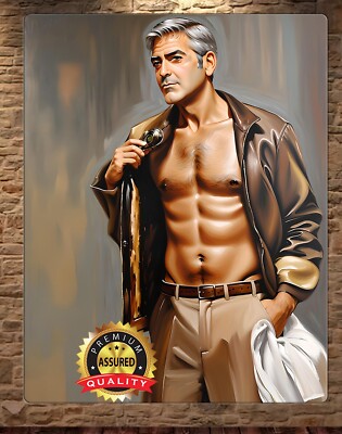 George Clooney - Painting - Art To Be Signed - Metal Sign 11