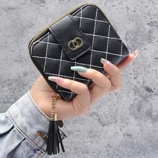 RFID Blocking Purse Credit Card Wallet Zip Ladies Soft Leather Clutch Small