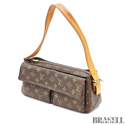 Louis Vuitton Viva Cite MM M51164 Brown Monogram Handbag Shoulder Bag Women s