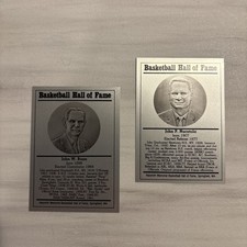 John W Bunn & John P Nucatola Metallic Basketball Hall of Fame Cards