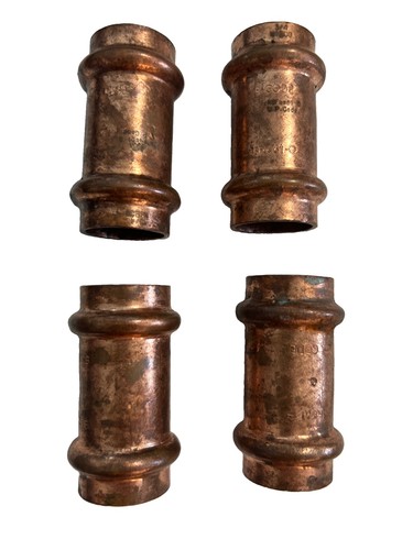 (4-Pack) Zero Lead Copper Coupling with Stop 3/4-Inch - New, No box, FREE Shippi