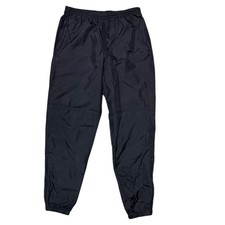 Vintage Nike Nylon Track Pants Black Men s Medium Ankle Zip Taiwan 90 s READ