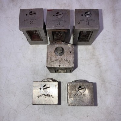(6) Wetter Numbering Machine, Nonpareil 3 Special, Boston Model 2, Lock Wheel, 1