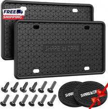 2 Silicone License Plate Frame Front Back License Plate Cover License Plate