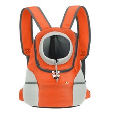 Dog Backpack Carrier Front Chest Pet Hiking Carrying Bag Up to 11lbs Orange