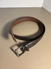 Men’s Brown Leather Belt Inside Padding Synthetic Aniline Leather Top 48” X 1.5