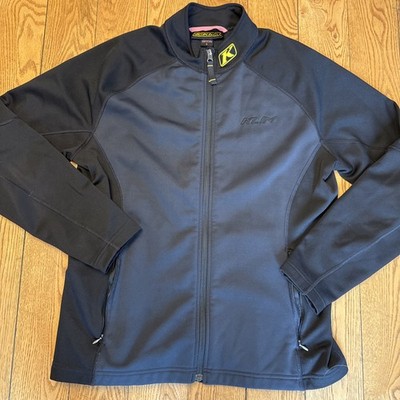 Klim Womens L Whistler Black Windproof Softshell Jacket Fleece Lining Snowmobile