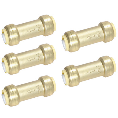 5 Pack XFITTING. 3/4'' Push Fit Check Valve, 3/4'' Push To Connect Check Valve