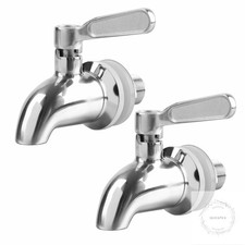 2 Pack Beverage Dispenser Replacement Spigot, Stainless Steel Polished Finished