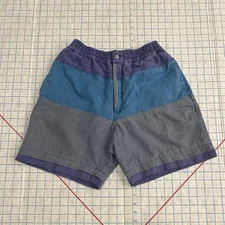 Vintage Fast Breakers Color Block Shorts 80s 90s Pastel Medium 7” Inseam Purple