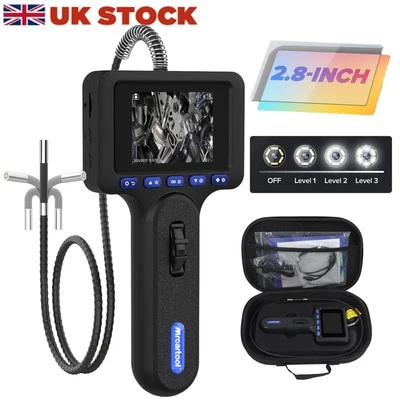 MRCARTOOL Inspection Camera Industrial Endoscope Camera Borescope 1080P HD 2.8'' Screen UK