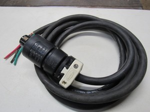Hubbell  21415B  Plug 20A 250 VDC / 30A 600 VAC  with 10" 12/4 SOW