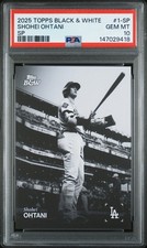 2025 Topps Black & White Shohei Ohtani #1 SP PSA 10 GEM MT Pop 20!