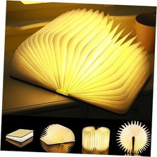 Book Lamp Folding Mood Light, Novelty LED Night Light, USB Rechargeable Medium