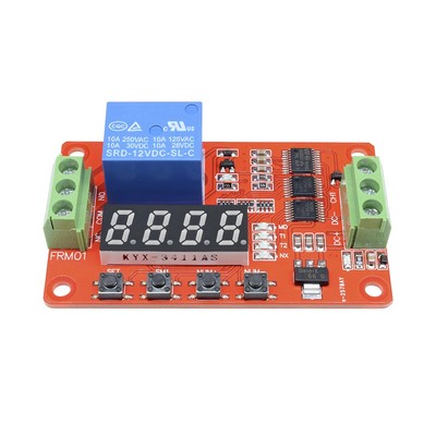 FRM01 DC 12V 1 Channel Multifunction PLC Relay Module Cycle Delay Timer Switch