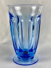 beautiful Moser Lady Hamilton Highball water glass tumbler blue 12oz 5.5"