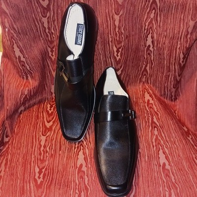 Stacy Adam’s SZ 8.5 Men\'s Black Leather Dress Shoes STACY ADAMS Mens Black Color Block Padded Dayton Wingtip Toe  main image 2
