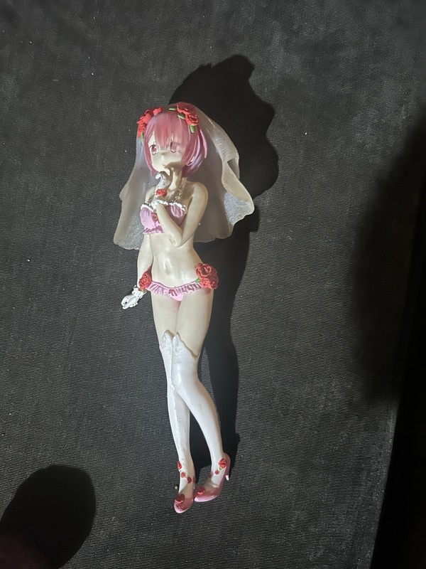 Anime & Manga Plastic Figure Pink Hair White Veil Pink Bikini Outfit