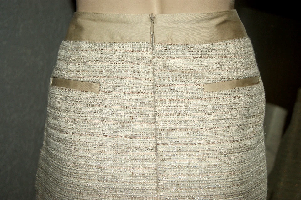 Winterrock *  Wollrock  * ROCK * Minirock Glitzereffekt beige nw 40 - Bild 2 von 4