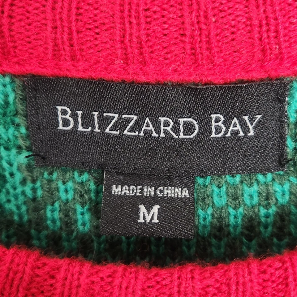 Blizzard Bay Ugly Christmas Sweater Beer Pocket Holder Deer Camo Men's Size M - Image 3 of 4