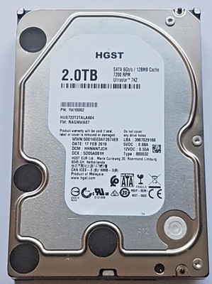 2 TB SATA HGST Ultrastar 7K2 HUS722T2TALA604 7200rpm 128MB HDD 3.5'' Festplatte