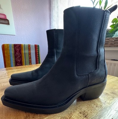 Copenhagen Studios Cowboy Boots CPH236 Nubukleder Schwarz Gr. 41 TOP!