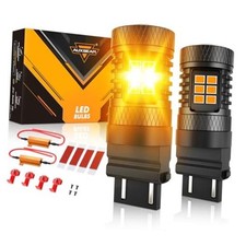 B1B 3157 LED Bulbs Amber for Turn Signal Lights 400 Brighter T25 3057