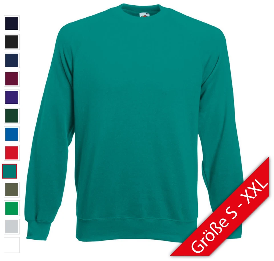 Sudadera clásica raglán Fruit of the Loom NUEVA - Imagen 1 de 1