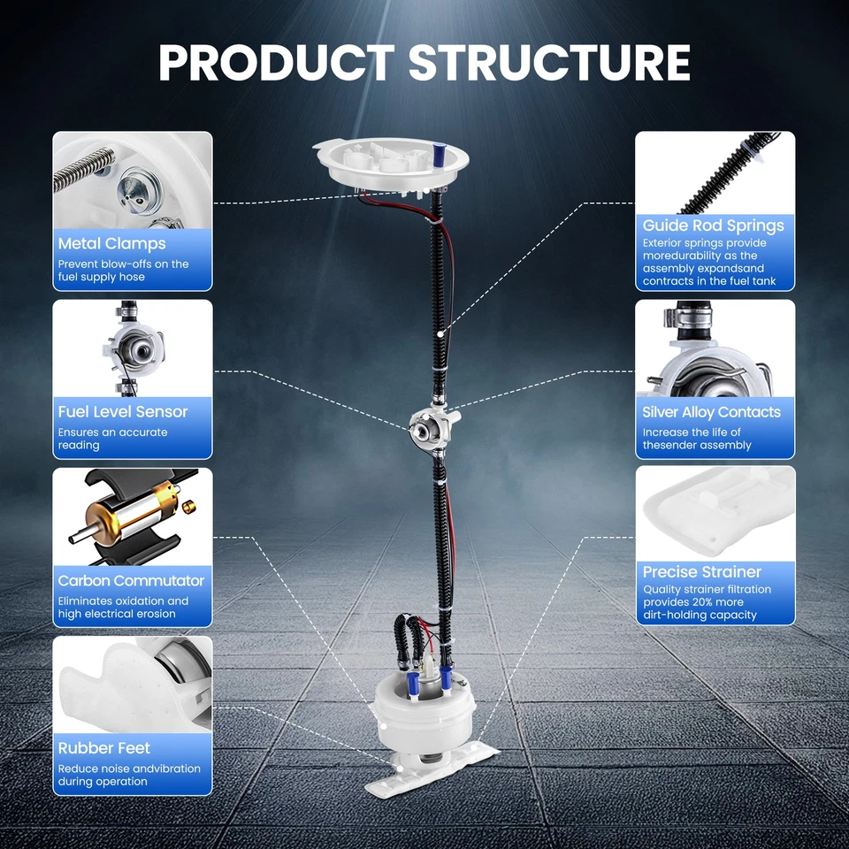 For 14-19 BMW 640i xDrive Gran Coupe 3.0L Fuel Pump Module Assembly 16117341301 - Image 2 of 4