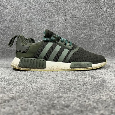 Adidas Boost NMD R1 CQ2414 Men s Size 13 Night Cargo Green Athletic Shoes Used