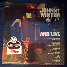 Johnny Winter - And Live 12" Black Vinyl LP Columbia Live Recording