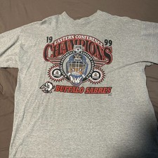 Vintage NHL 1999 Buffalo Sabres Eastern Conference Champions T-shirt VK03512