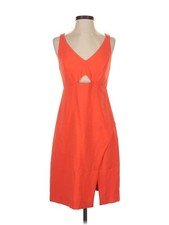 Halston Heritage Women Orange Cocktail Dress 4