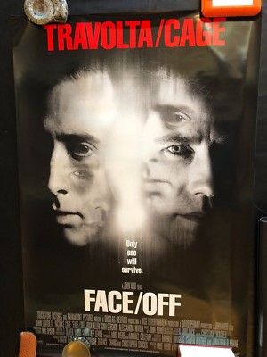 JOHN WOO's FACE OFF TRAVOLTA/CAGE 1 SHEET Movie Poster 1997 DS C9