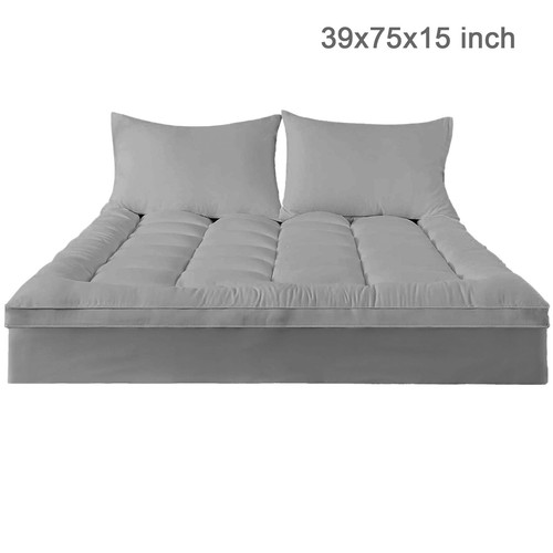 Thick Mattress Pad Cooling Mattress Topper Breathable Filled 8-21" Deep Pocket - Picture 15 of 23