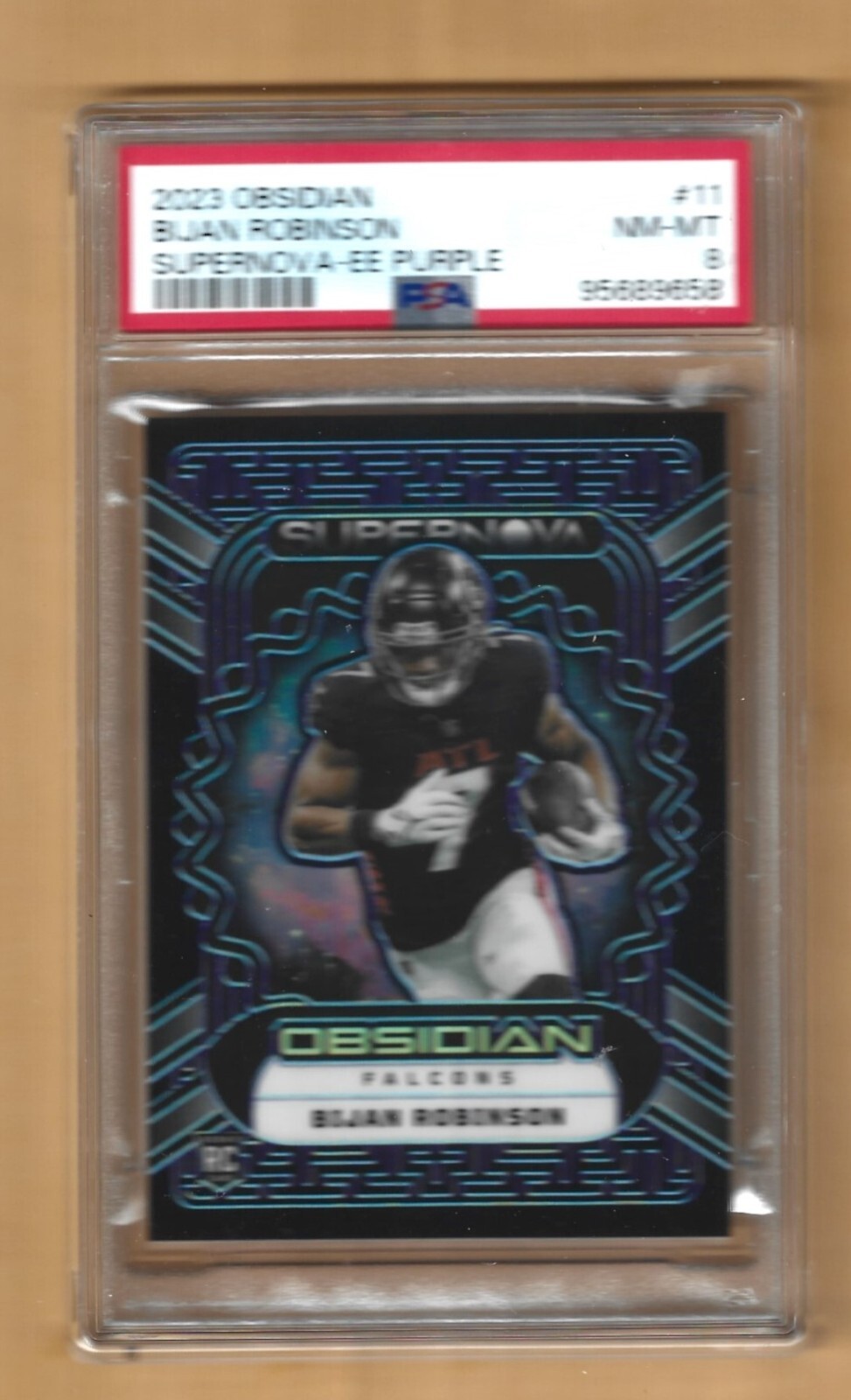 2023 Obsidian Bijan Robinson Supernova Purple Electric ETCH /75