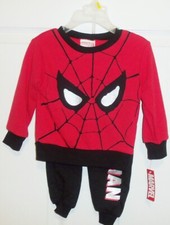 MARVEL SPIDERMAN Boys Fleece Jogger Pant Set Choose Size 12m, 18m, 24m NEW