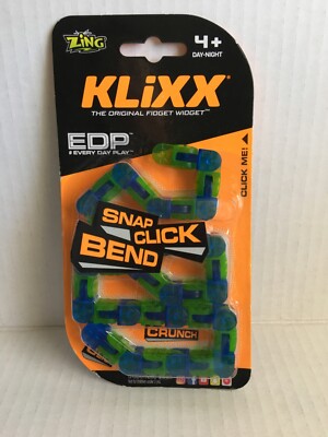 KLiXX - The Original Fidget Widget - Toy Blue / Green - MIP