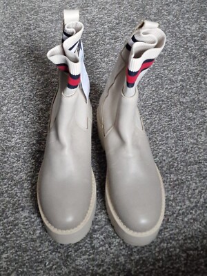Tommy Hilfiger White Chunky Chelsea Boots Tommy Hilfiger Chunky