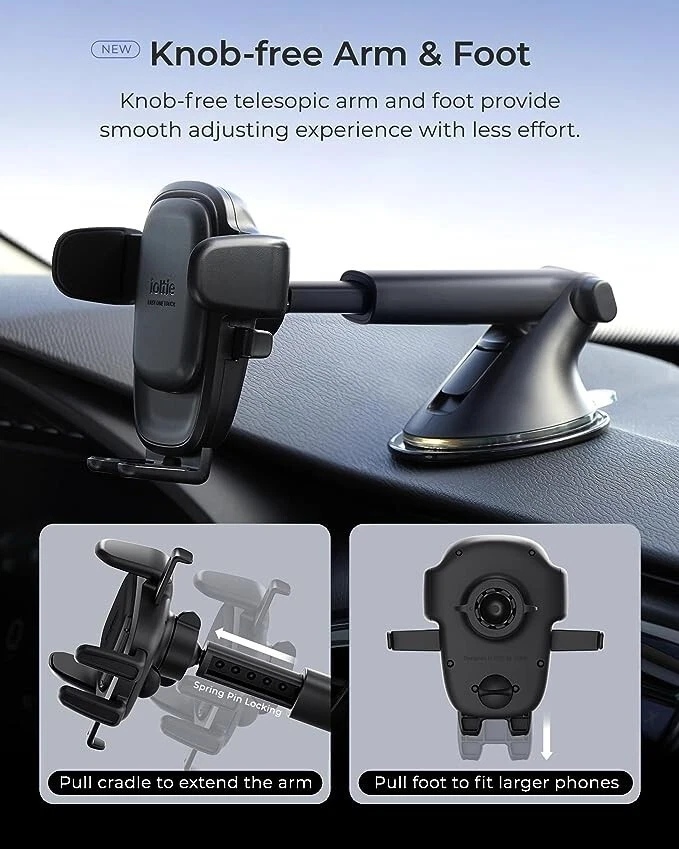 iOttie HLCRIO125 Easy One Touch 4 Dash and Windshield Car Mount - Black - Image 4 of 4
