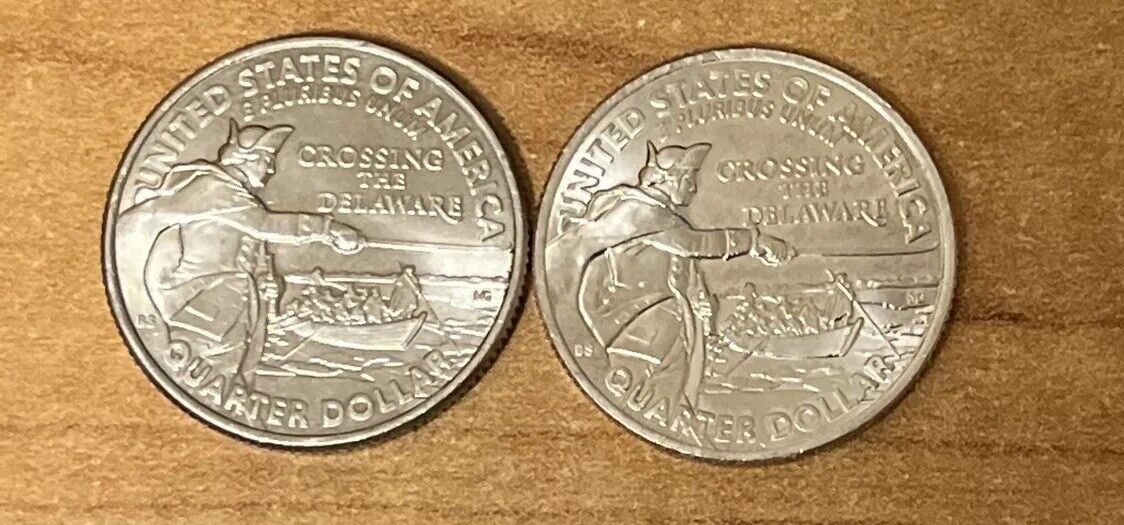 お礼や感謝伝えるプチギフト D & P 2021 Washington US Quarters Delaware the Crossing 警察グッズ