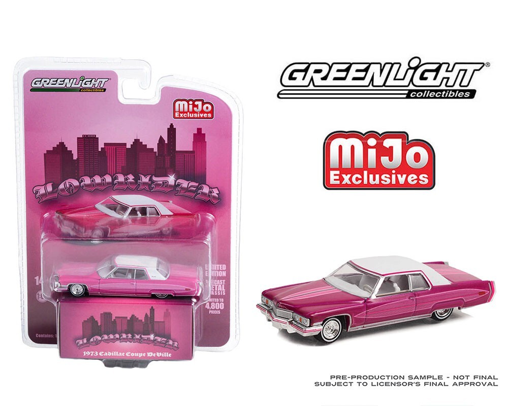 Greenlight 1:64 Lowrider 1973 Cadillac Coupe Deville Pink