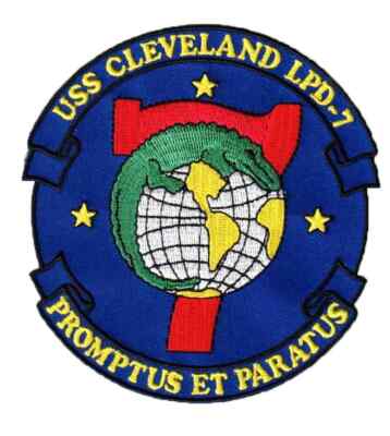 USS CLEVELAND LPD-7 Patch   Iron/Sew On