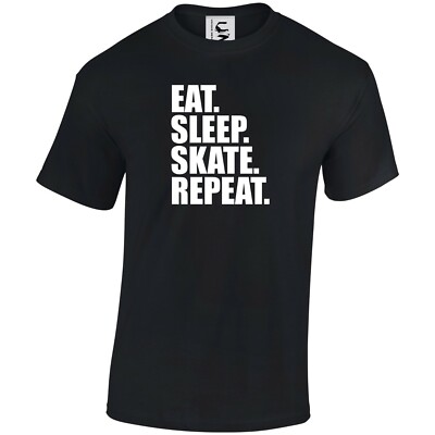 Eat Sleep Skate Repeat Skateboard T-Shirt viele Farben alle Größen Erwachsene Kinder