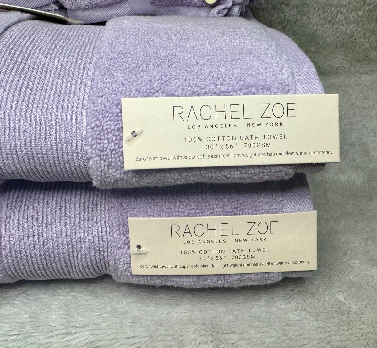 RACHEL ZOE 8 PIECE LILAC/LIGHT PURPLE TOWEL SET ~ BRAND NEW w/TAGS