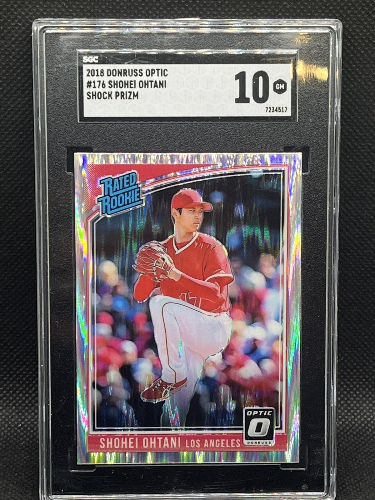 2018 Donruss Optic #176 Shohei Ohtani Shock Prizm SGC 10 GEM MINT Rookie RC