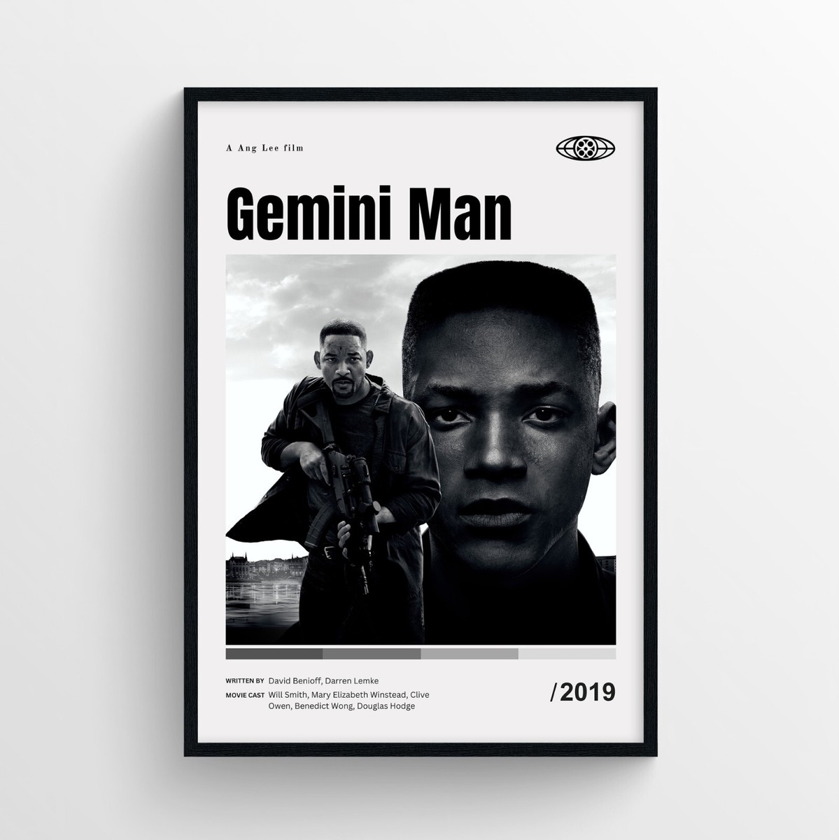 Gemini Man Movie Poster Print, Wall Art Unframed