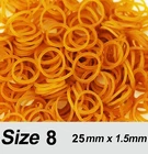 SIZE 8  Small Elastic Rubber Bands 25mm x 1.5mm  - FREE DELIVERY