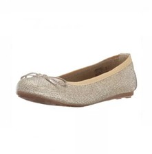 Stuart Weitzman Gold Girls Kids Shoes Ballet Flats  Fannie Ballerina  